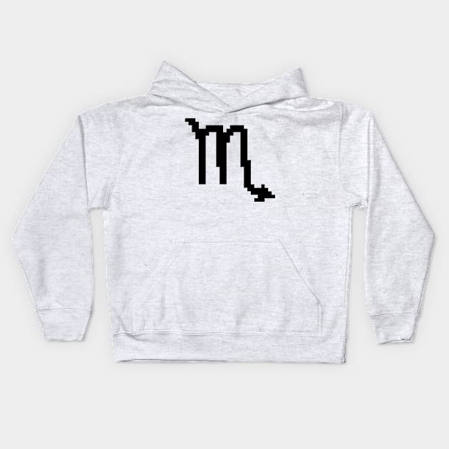 Scorpio pixel Kids Hoodie by ManicWax